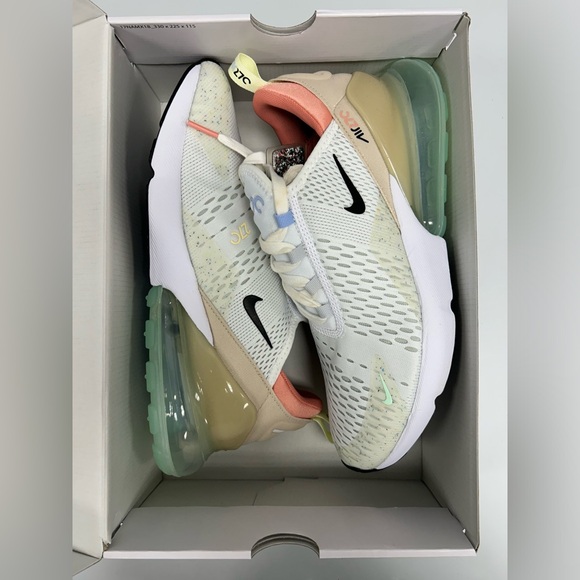 Nike Air Max 270 'White Sanddrift' Sneakers - Picture 6 of 8